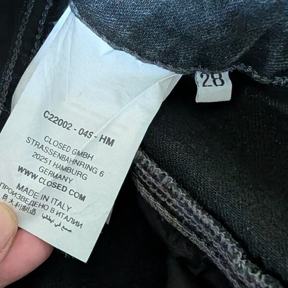 Closed Black Denim Style Pedal Pusher Mid-rise Ankle Straight Leg Jeans, size 28 - Picture 9 of 11